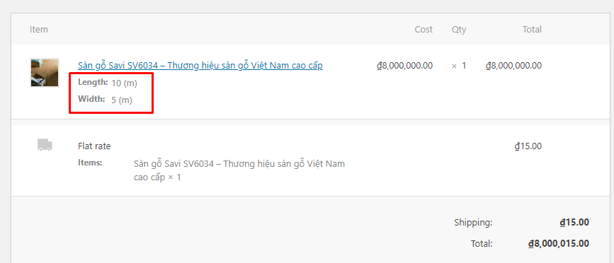 B7: Add custom text vào phần order để hiển thị trong backend và email các thứ nhé.