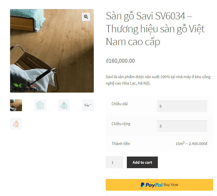 Thêm Form tính giá sản phẩm trong Woocommerce WordPress